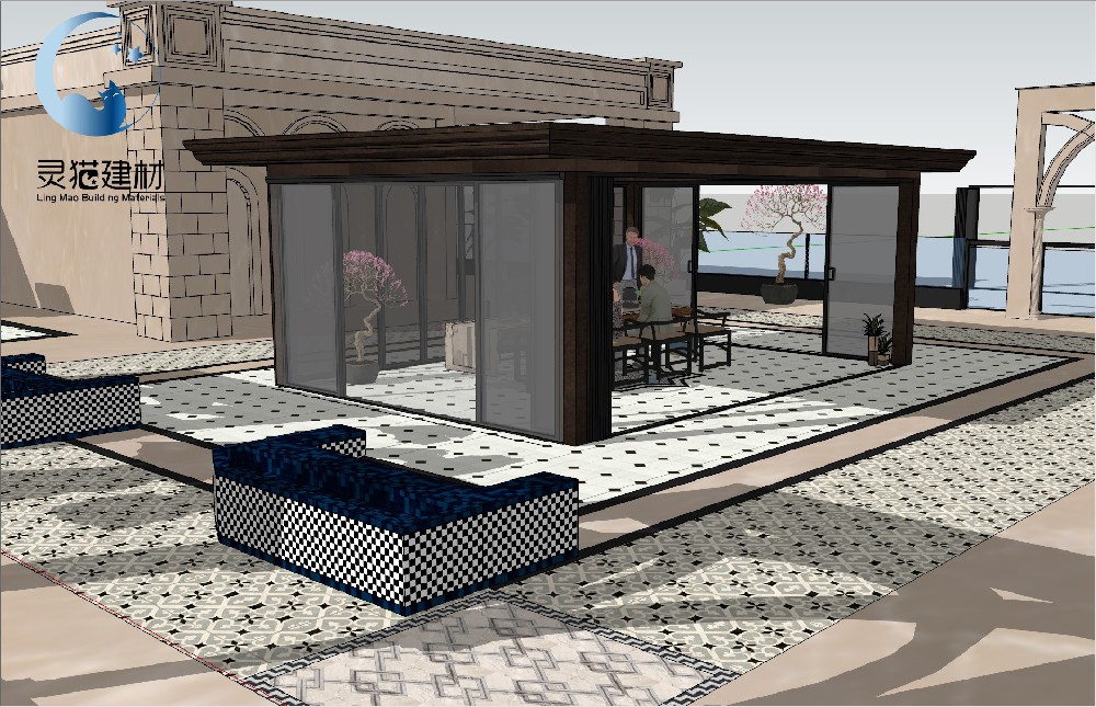 休閑陽光房效果圖